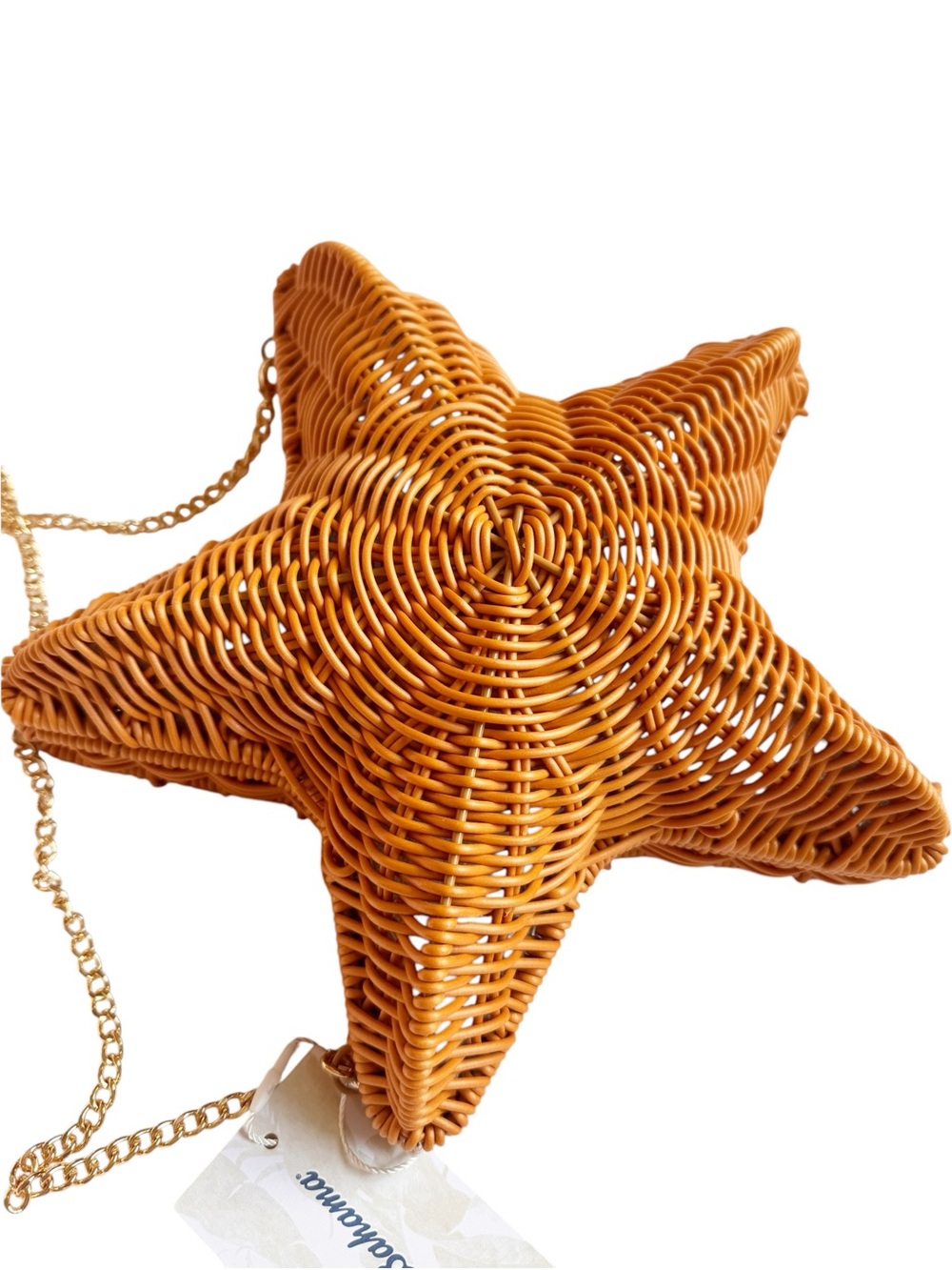 TOMMY BAHAMA NWT Wicker Woven Starfish Bag One Size I. Natural - Picture 9 of 13